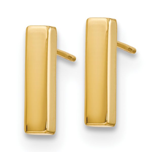 Leslie's 10K Polished Post Bar Earrings - Image 2