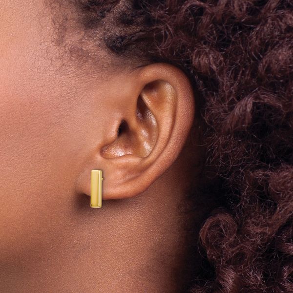 Leslie's 10K Polished Post Bar Earrings - Image 3