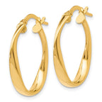 Leslie's 10K Polished Hoop Earrings - Image 2
