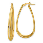 Leslie's 10K Polished Twist Teardrop Hoop Earrings
