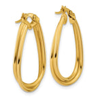 Leslie's 10K Polished Twist Teardrop Hoop Earrings - Image 4