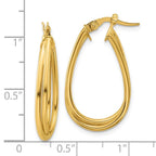 Leslie's 10K Polished Twist Teardrop Hoop Earrings - Image 5