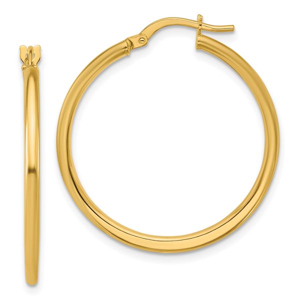Leslie's 10K Polished Round Hoop Earrings