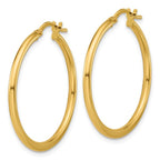 Leslie's 10K Polished Round Hoop Earrings - Image 2