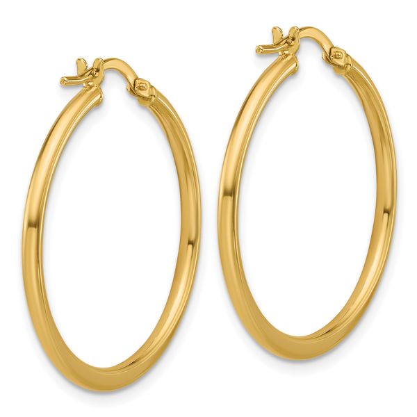 Leslie's 10K Polished Round Hoop Earrings - Image 4