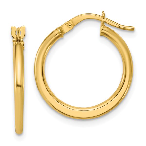 Leslie's 10K Polished Round Hoop Earrings