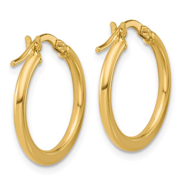 Leslie's 10K Polished Round Hoop Earrings - Image 4