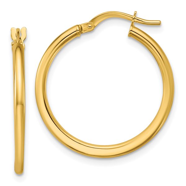 Leslie's 10K Polished Round Hoop Earrings
