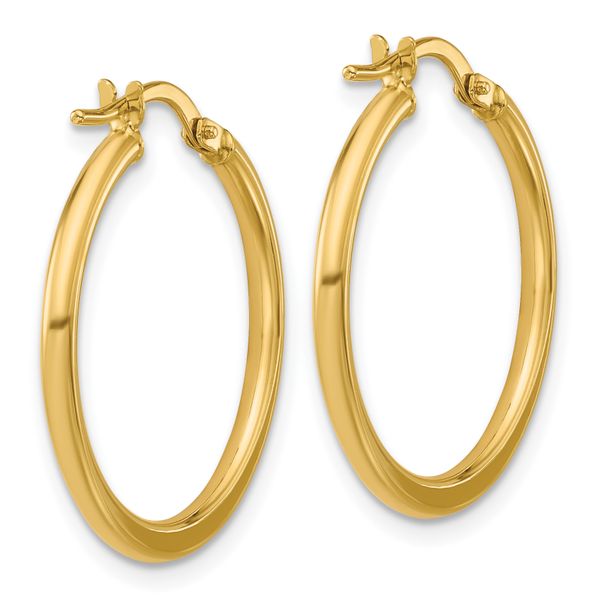 Leslie's 10K Polished Round Hoop Earrings - Image 4