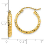 Leslie's 10k D/C 2.8x18mm Hollow Hoop Earrings - Image 4