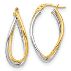 Leslie's 10K Two-tone Polished Fancy Earrings