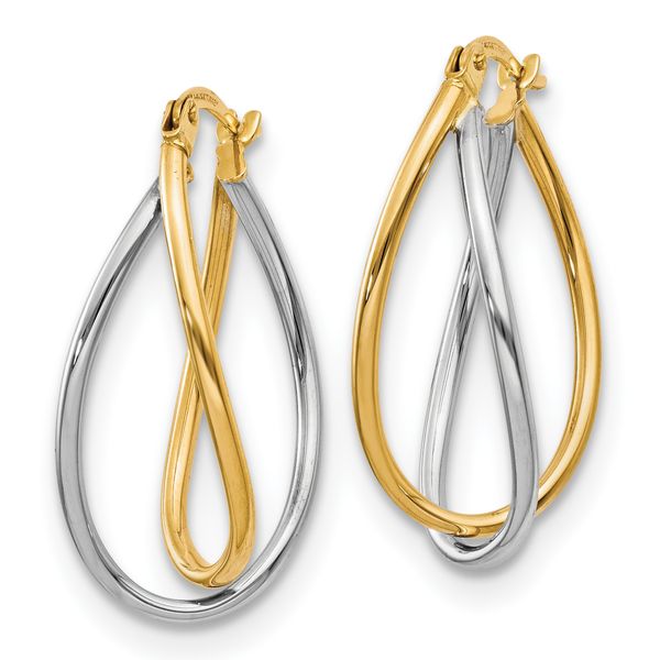 Leslie's 10K Two-tone Polished Fancy Earrings - Image 2
