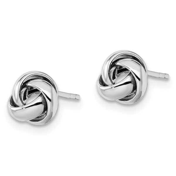 Leslie's 10K White Gold Polished Post Earrings - Image 2