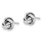 Leslie's 10K White Gold Polished Post Earrings - Image 2