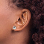 Leslie's 10K White Gold Polished Post Earrings - Image 3