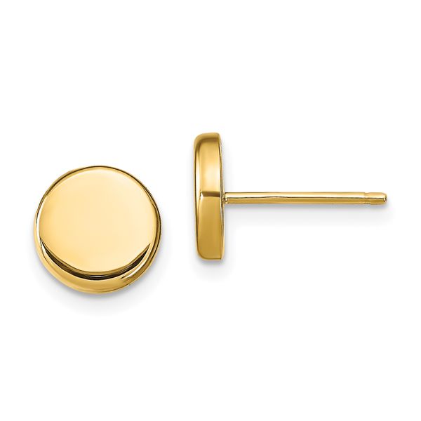Leslie's 10k Polished Button Post Earrings