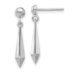 Leslie's 10K White Gold Polished Post Dangle Earrings