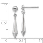Leslie's 10K White Gold Polished Post Dangle Earrings - Image 4
