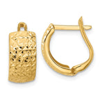 Leslie's 10K Polished and Diamond-cut Omega Back Earrings