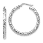 Leslie's 10K ForeverLite White Gold Polished and Textured Earrings
