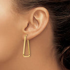 Leslie's 10K Polished Geometric Shape Hoop Earrings - Image 3