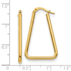 Leslie's 10K Polished Geometric Shape Hoop Earrings - Image 4