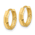 Leslie's 10K Polished and Diamond-cut Huggie Hoop Earrings - Image 2