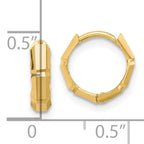 Leslie's 10K Polished and Diamond-cut Huggie Hoop Earrings - Image 4