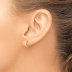 Leslie's 10K Polished Twisted Huggie Hoop Earrings - Image 3