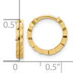 Leslie's 10K Polished and Diamond-cut Huggie Hoop Earrings - Image 4