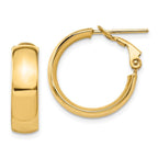 Leslie's 10K Polished Omega Back Hoop Earrings