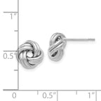 Leslie's 10K w/White Rhodium Polished Love Knot Post Earrings - Image 4