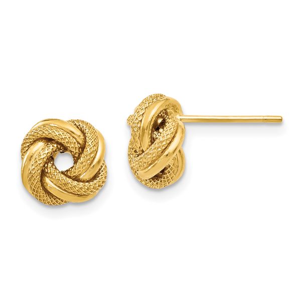 Leslie's 10K Polished D/C Love Knot Post Earrings