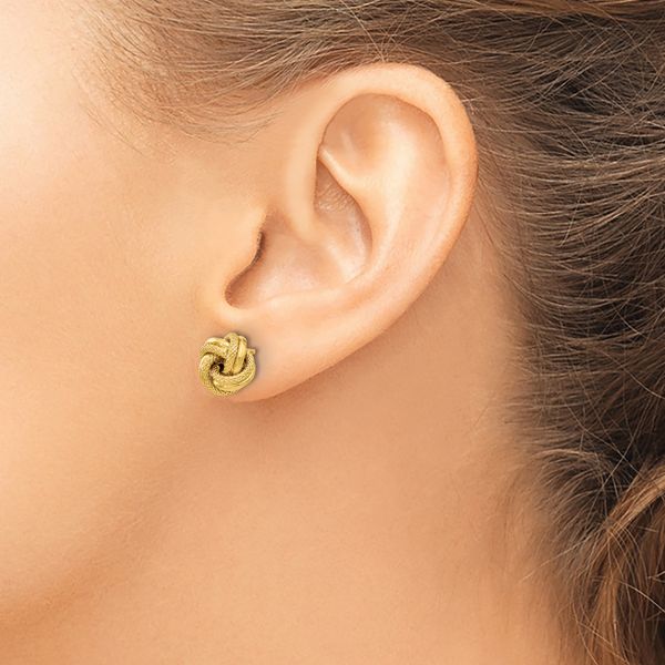 Leslie's 10K Polished D/C Love Knot Post Earrings - Image 3