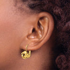Leslie's 10K Polished Love Knot Leverback Earrings - Image 3