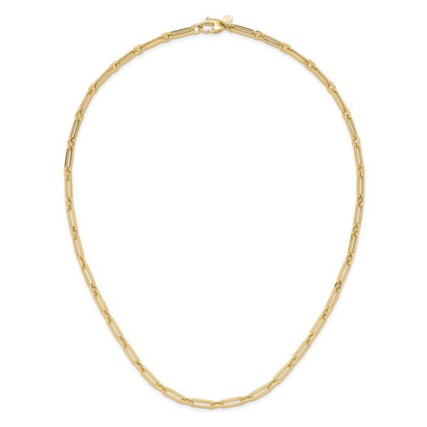 Leslie's 10K Polished Flat Oval Link Necklace - Image 3