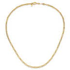 Leslie's 10K Polished Flat Oval Link Necklace - Image 3