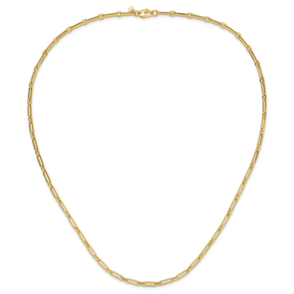 Leslie's 10K Polished Flat Oval Link Necklace - Image 2