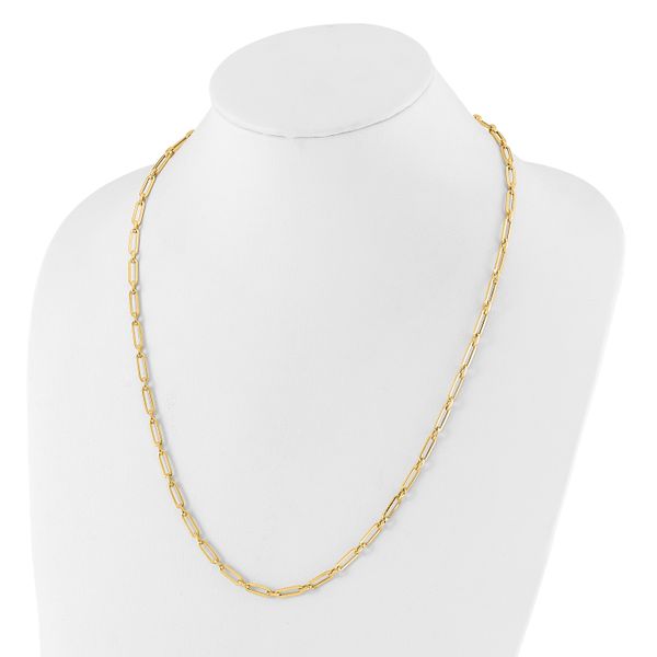 Leslie's 10K Polished Flat Oval Link Necklace - Image 3