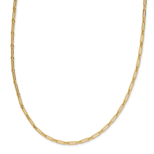 Leslie's 10K Polished Flat Oval Link Necklace - Image 2