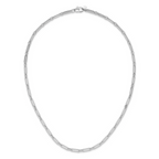 Leslie's 10K White Gold Polished Flat Oval Link Necklace - Image 5