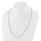 Leslie's 10K White Gold Polished Flat Oval Link Necklace - Image 2