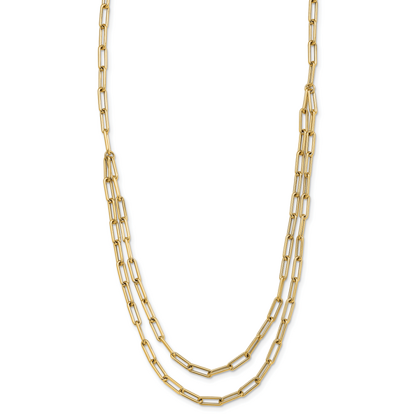 Leslie's 10k Polished Double-layer Link Necklace - Image 2