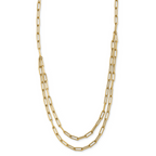 Leslie's 10k Polished Double-layer Link Necklace - Image 2