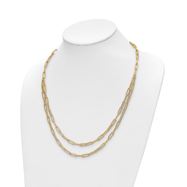 Leslie's 10k Polished Double-layer Link Necklace - Image 3