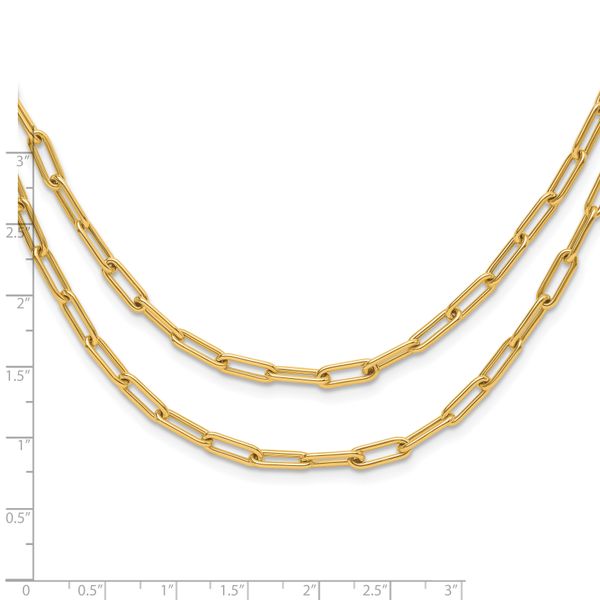 Leslie's 10k Polished Double-layer Link Necklace - Image 4