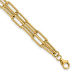 Leslie's 10k Polished Double-layer Link Bracelet