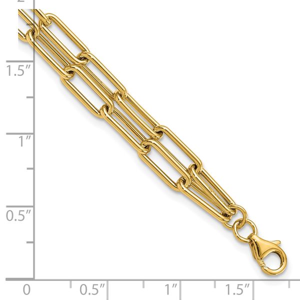 Leslie's 10k Polished Double-layer Link Bracelet - Image 4