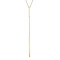 Leslie's 10K Polished Y-drop Bar w/ 1in ext. Necklace