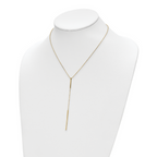 Leslie's 10K Polished Y-drop Bar w/ 1in ext. Necklace - Image 3